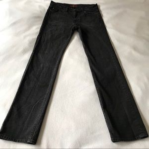 7 For All Mankind Plaid High Waisted Black Jeans